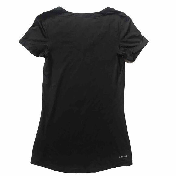 Nike Pro Dri-Fit Black V Neck Compression S/S Top Size Small Training Gym 589370 - Picture 3 of 8
